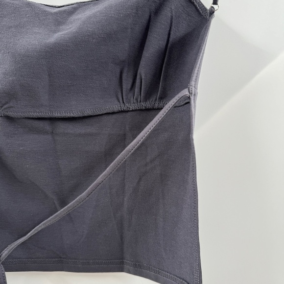 Edikted Grey Blue Jinx Open Back Tank Top | Size Large - Picture 6 of 6